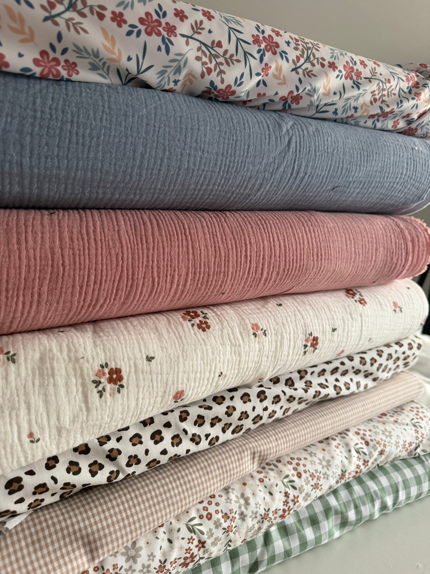 Tissu Gaze bouquet fleurs - OEKO-TEX® – Coupon de 50 cm