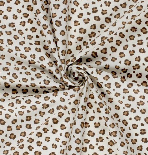 Tissu Popeline imprimé léopard - OEKO-TEX® – Coupon de 50 cm