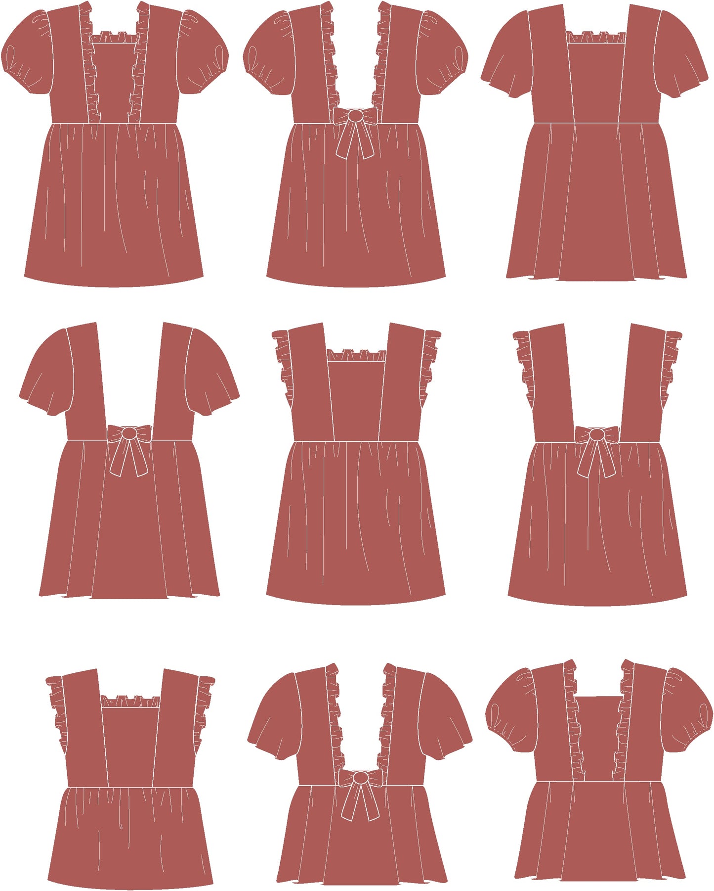 Macaron : la blouse ou robe à dos nu (PDF) - Môme - Petits Patrons