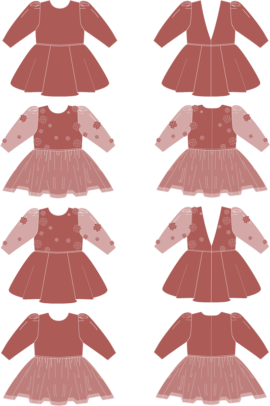 Meringue : la robe de fêtes (PDF) - Môme - Petits Patrons