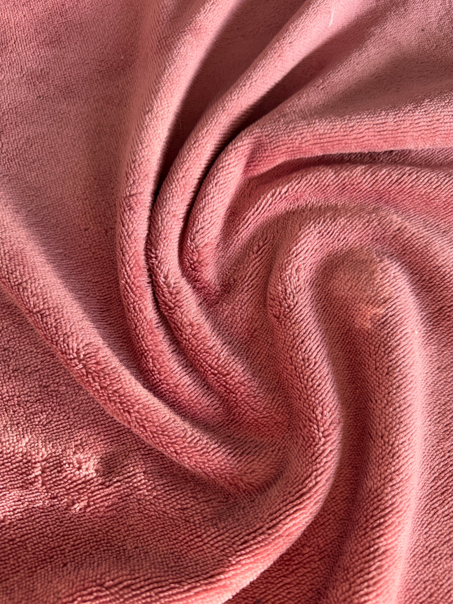 Tissu Éponge de Bambou Vieux rose – Coupon de 50 cm