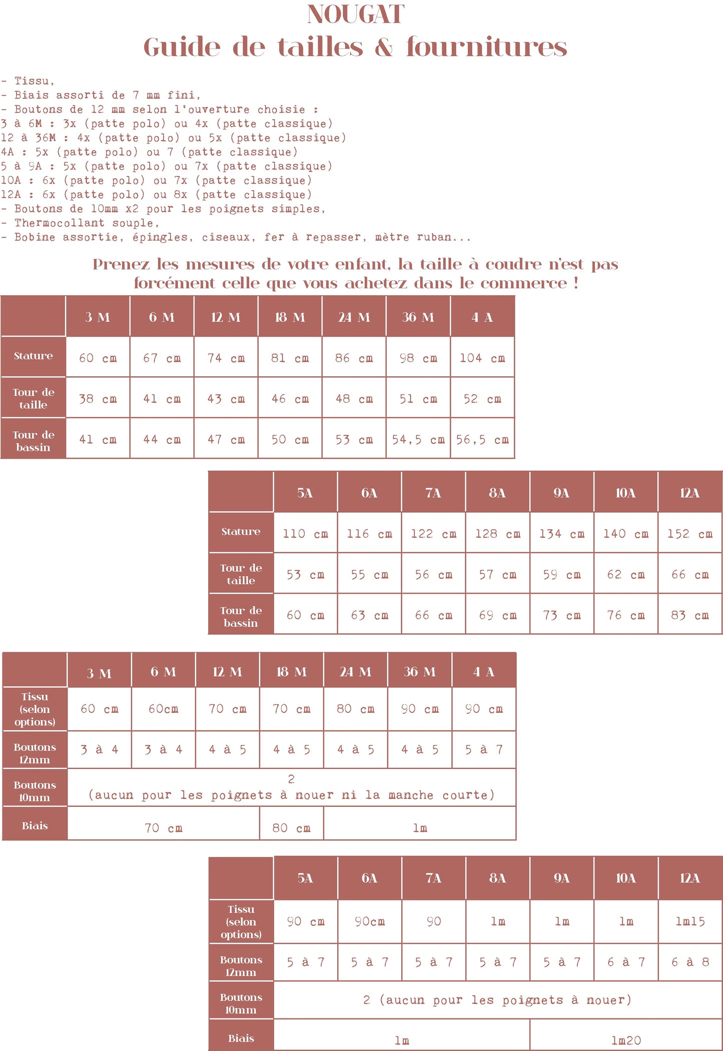 Nougat : la chemise loose mixte (PDF)