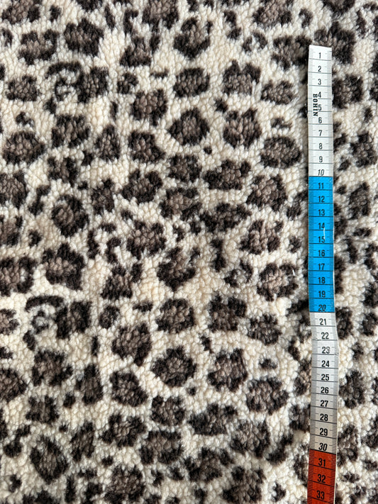 Tissu Sherpa Léopard OEKO-TEX® – Coupon de 50 cm - Môme - Petits Patrons