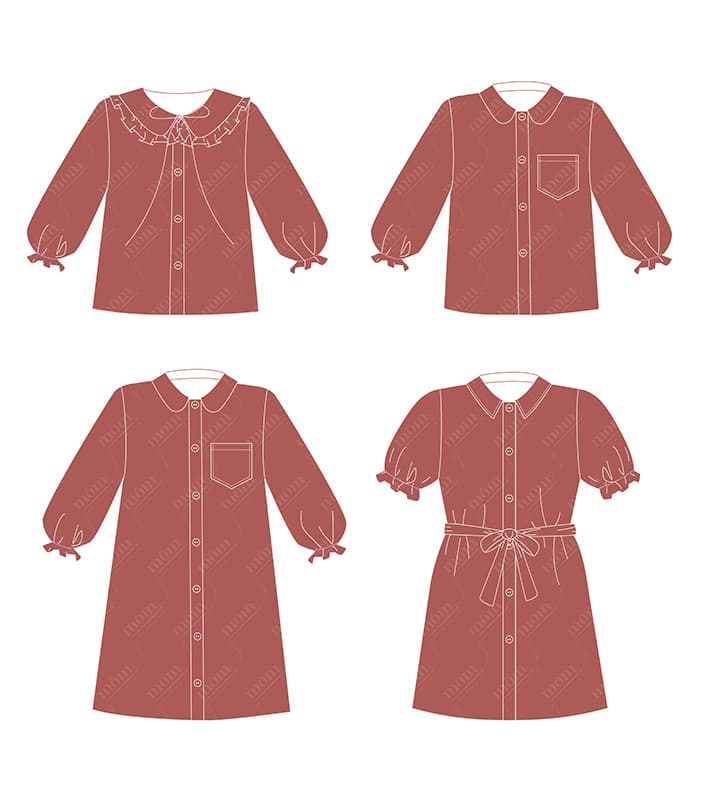 Chouquette : la chemise ou robe (pochette) - Môme - Petits Patrons