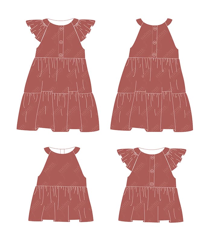Praline : la blouse ou robe (pochette) - Môme - Petits Patrons