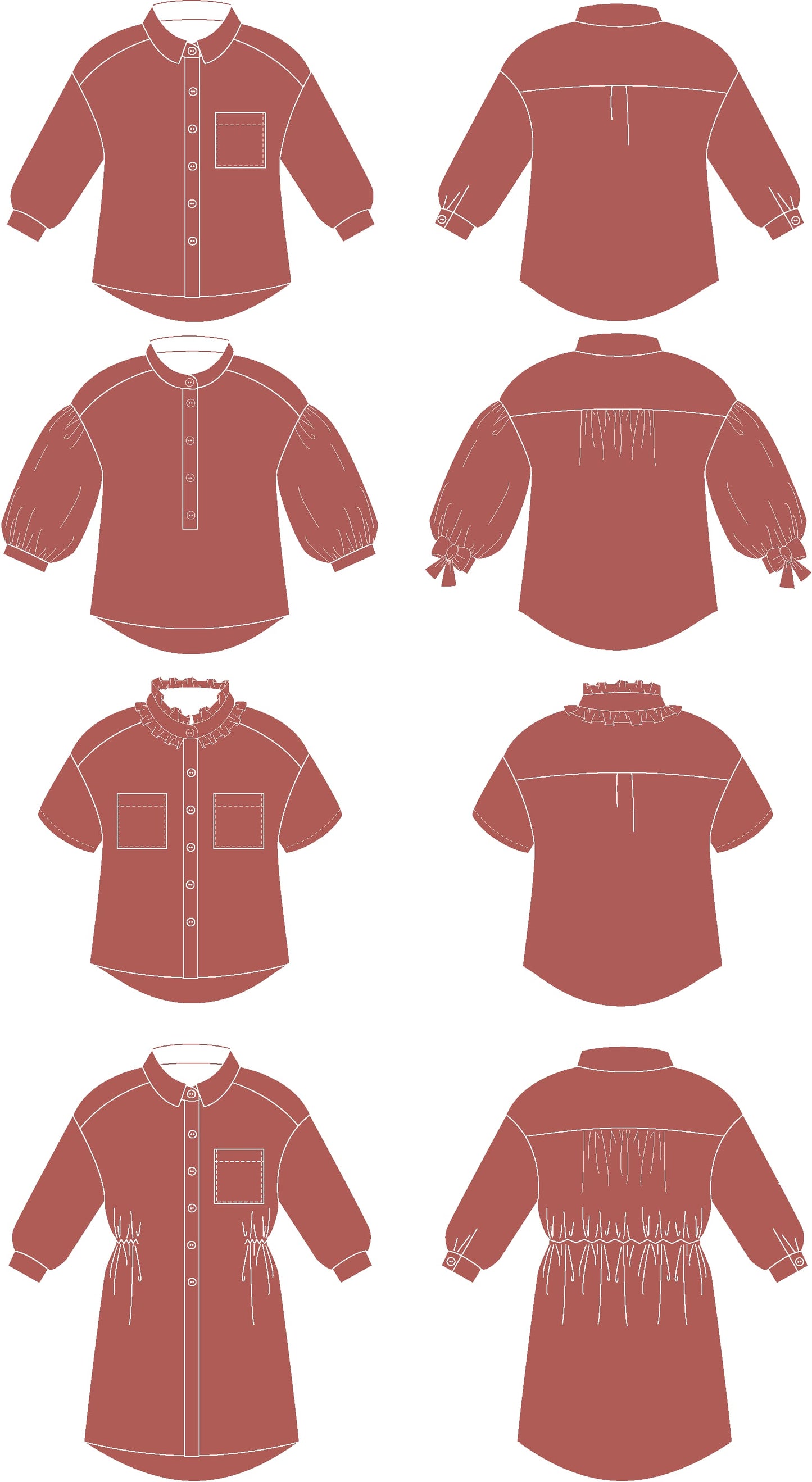 Nougat : la chemise loose mixte (PDF)