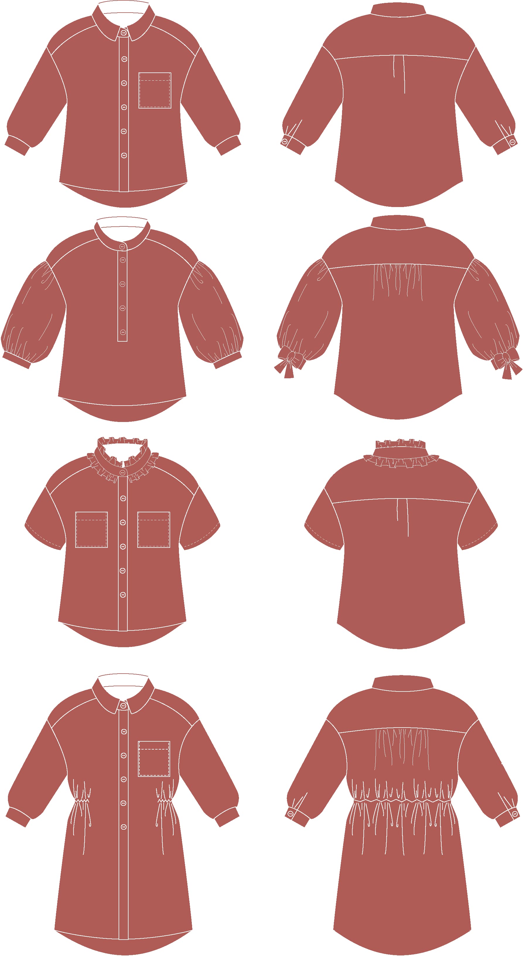 Nougat : la chemise loose mixte (PDF) - Môme - Petits Patrons