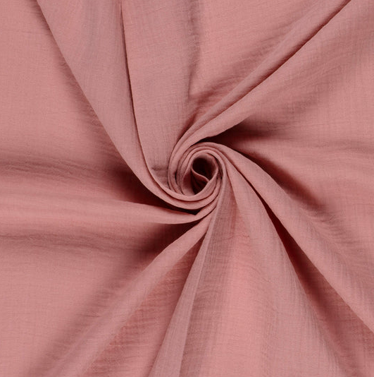 Tissu Gaze Vieux rose - OEKO-TEX® – Coupon de 50 cm