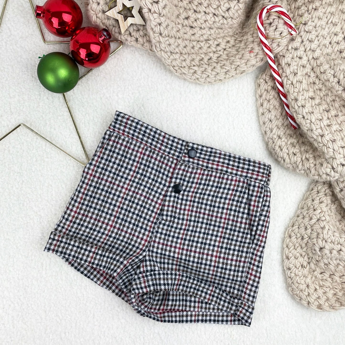 Modèle Berlingot - prototype lainage à carreaux