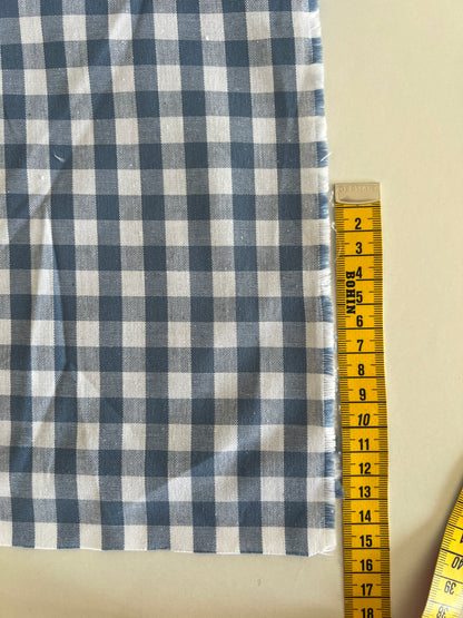 Tissu Vichy Bleu – 100% Coton Oeko-Tex – Coupon de 50 cm - Môme - Petits Patrons