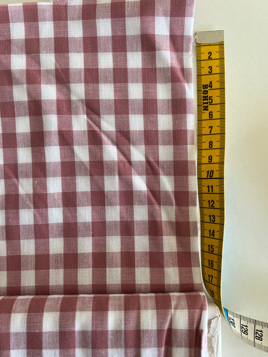 Tissu Vichy Rose – 100% Coton Oeko-Tex – Coupon de 50 cm - Môme - Petits Patrons