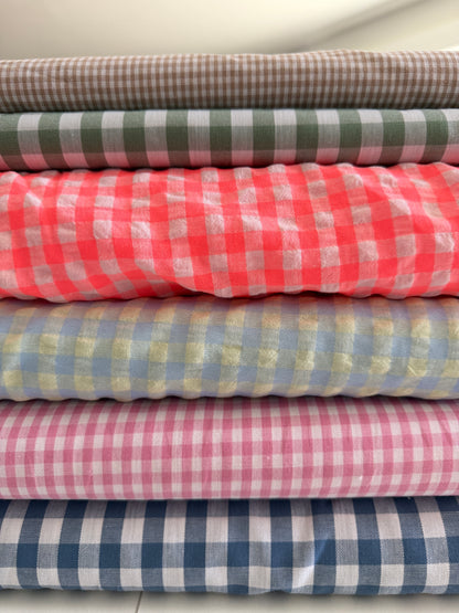 Tissu vichy rose - OEKO-TEX® – Coupon de 50 cm