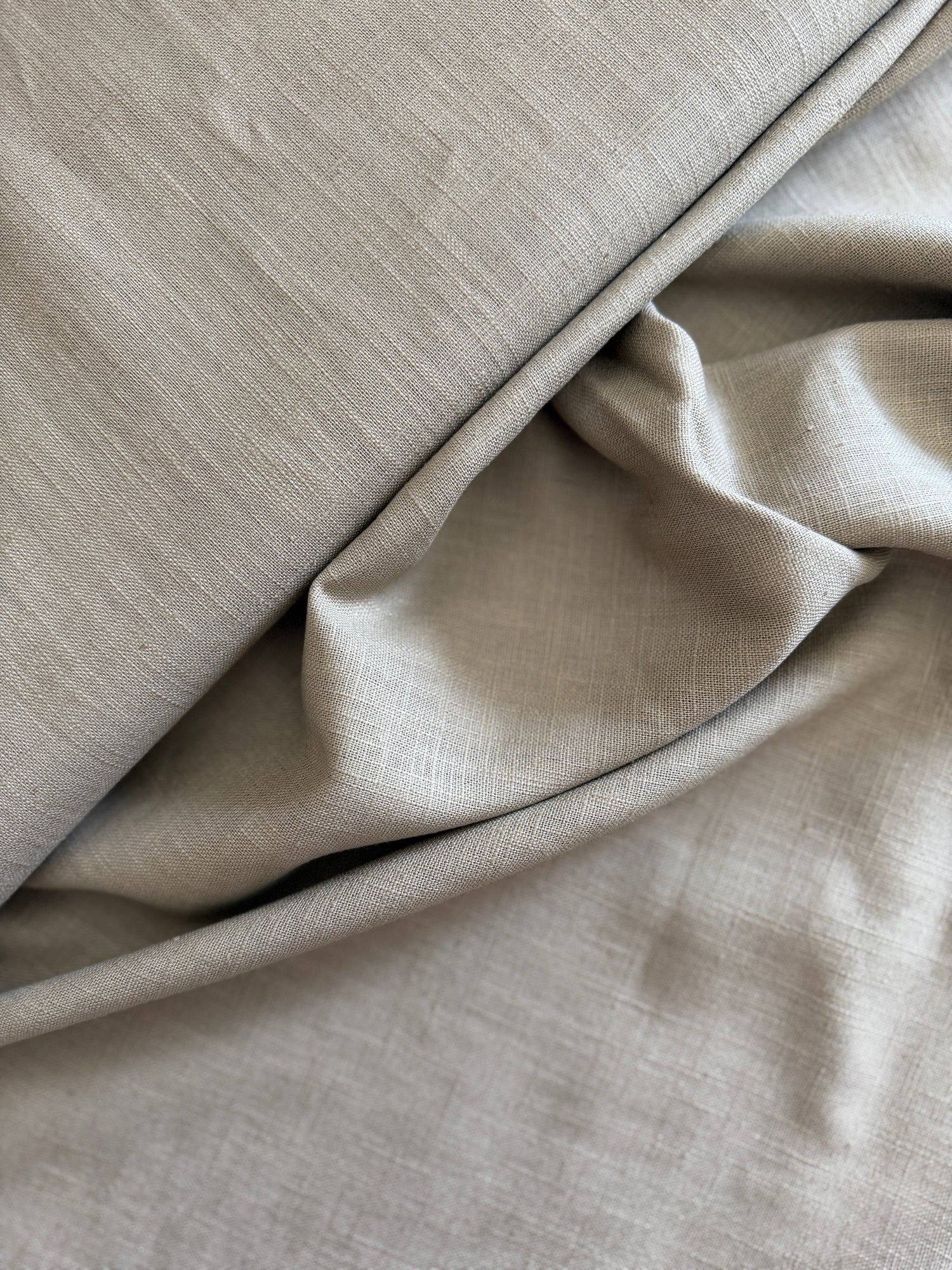 Lin lavé -  taupe  – Coupon de 50 cm - Môme - Petits Patrons