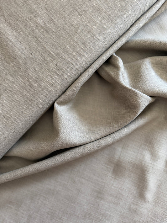 Lin lavé -  taupe  – Coupon de 50 cm