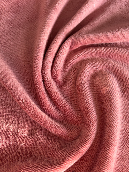 Tissu Éponge de Bambou Vieux rose – Coupon de 50 cm