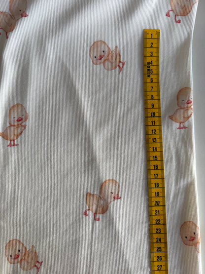 Tissu Jersey Côtelé Poussin OEKO-TEX® – Coupon de 50 cm