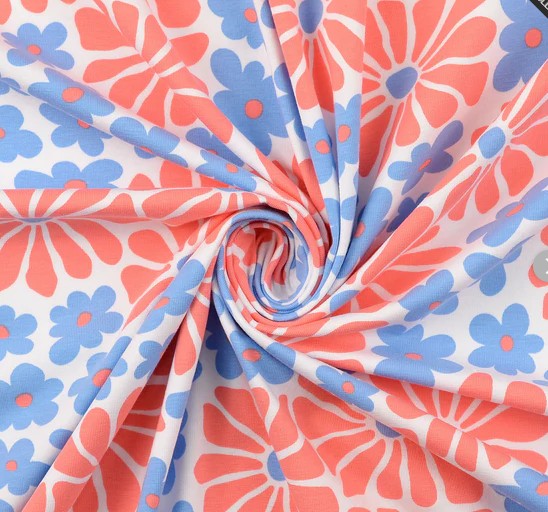 Jersey grosses fleurs OEKO-TEX®  – Coupon de 50 cm
