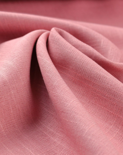 Tissu Lin viscose rose argile  – Coupon de 50 cm