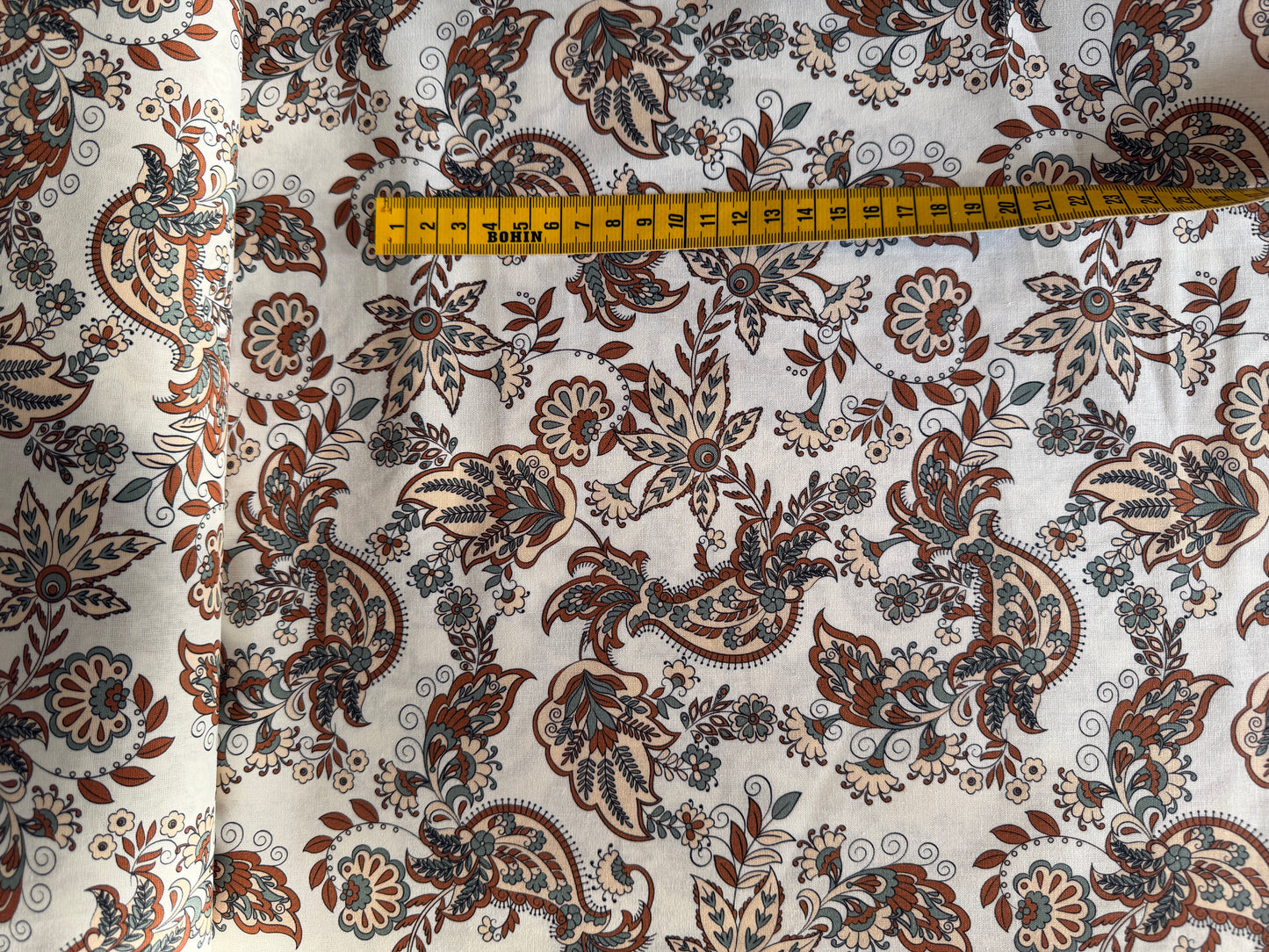 Tissu Popeline imprimé indien OEKO-TEX® – Coupon de 50 cm