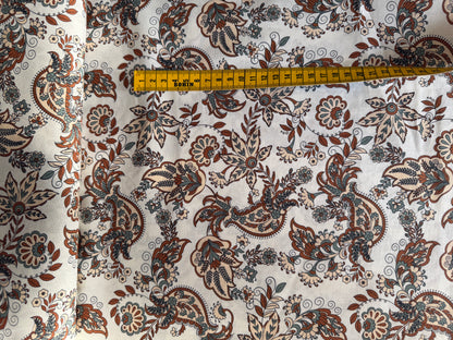 Tissu Popeline imprimé indien OEKO-TEX® – Coupon de 50 cm