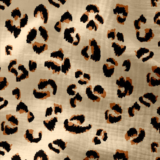 Tissu Gaze Léopard – 100% Coton Oeko-Tex – Coupon de 50 cm - Môme - Petits Patrons