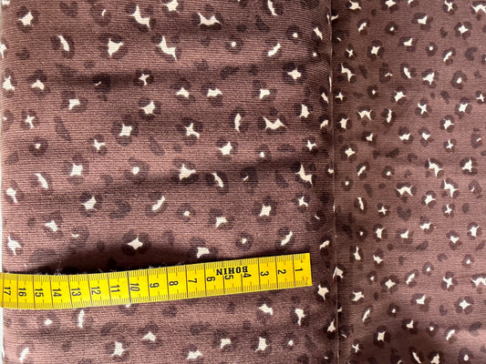Tissu Velours Léopard (fines côtes) OEKO-TEX® – Coupon de 50 cm