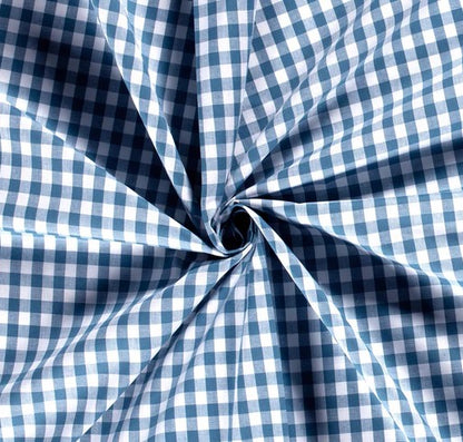 Tissu vichy bleu indigo - OEKO-TEX® – Coupon de 50 cm