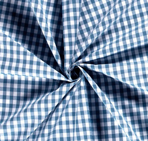 Tissu vichy bleu indigo - OEKO-TEX® – Coupon de 50 cm