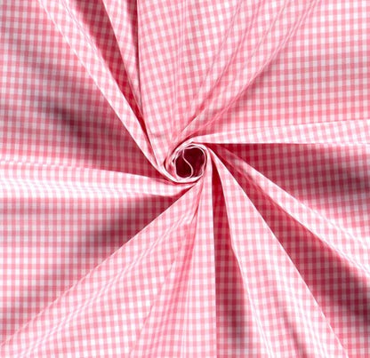 Tissu vichy rose - OEKO-TEX® – Coupon de 50 cm